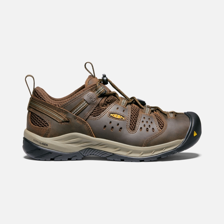 Keen Atlanta Cool II ESD Soft Toe Shoes - Men's Brown Footwear